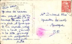 VINTAGE POSTCARD Sisteron Tours and the Citadel