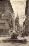 CPA Aix en Provence Fontaine des Quatre Dauphins Eglise Saint Jean de Malte Rue Cardinale 