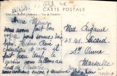 VINTAGE POSTCARD Valleys les Bains Seen of Ardeche