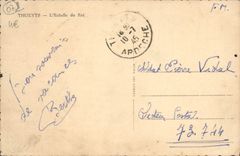 POSTAL Thueyts de la VENDIMIA la escala de Rei