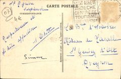 VINTAGE POSTCARD Holy Agreve Famous estival Station the wood of Ribes and Lacour