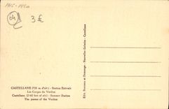 VINTAGE POSTCARD Castellance Estival Station Gorges of the Verdon