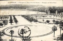 VINTAGE POSTCARD Palate Of Versailles the water Orangery and Part of the Swiss ones
