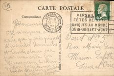 VINTAGE POSTCARD Jardins Of Versailles Large Trianon Chambre has to sleep of Napoleon 1st