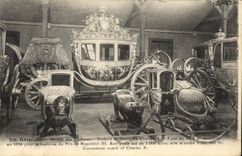 CPA Versailles Musee des voitures Voiture du sacre de Charles X