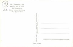 VINTAGE POSTCARD Palate Of Versailles Frontage On the Park