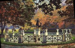 VINTAGE POSTCARD Palate of Fontainebleau Gardens of the Palate Fountain of Diane