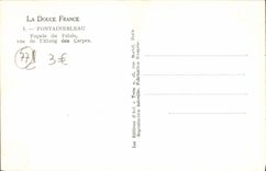 VINTAGE POSTCARD Palate of Fontainebleau Frontage of the Palate seen of the pond of carps