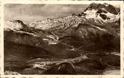 CPA Environs de Gap Vue panoramique du col du Lautaret Le col et le Grand Galibier 