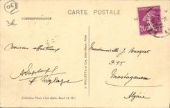 VINTAGE POSTCARD Road De Beuil Falls Of Cians In Winter