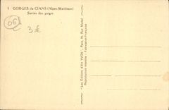 VINTAGE POSTCARD Falls Of Cians Left the throats