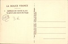 CPA Gorges Du Cians La Partie La Plus Resserree Des Gorges