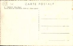 VINTAGE POSTCARD Embrun Old Hotel of the governors Carries ogival