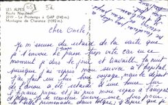 MODERN CARD the Alps Route Napoleon Spring has Gap Montagne of Charance