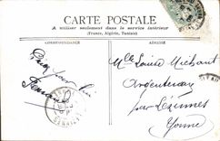 VINTAGE POSTCARD Oval Fontainebleau Court