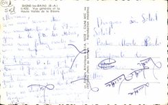 CPM Digne les Bains Vue Generale et la Haute Vallee de la Bleone