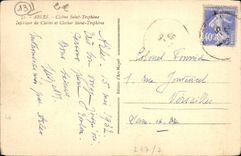 VINTAGE POSTCARD Arles Holy Cloister Interior Trophime Of the cloister and Holy bell-tower Trophime