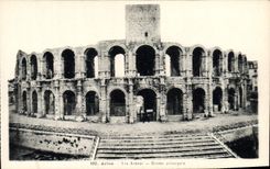 CPA Arles Les Arenes Entree Principale