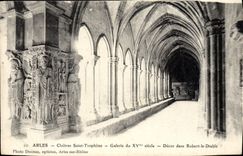 VINTAGE POSTCARD Arles Cloisters Saint Trophime Gallery Decoration in Robert devil