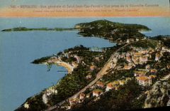 CPA Beaulieu Vue Generale Et Saint Jean Cap Ferrat Vue prise de la Nouvelle Corniche