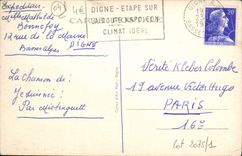 VINTAGE POSTCARD Worthy Les Bains the Picturesque Road De Barles