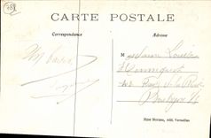 VINTAGE POSTCARD Versailles Room To be slept Of Louis XIV