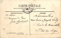 VINTAGE POSTCARD Versailles the Castle Seen On the Park