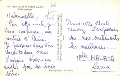 CPA Beaulieu Sur Mer Villa Grecque