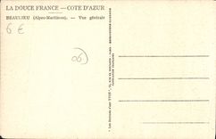 CPA Beaulieu Sur Mer Vue Generale