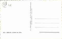 MODERN CARD Melun the Town hall