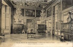 VINTAGE POSTCARD Palate De Fontainebleau Living room Of the Aide-de-camps
