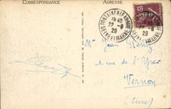 VINTAGE POSTCARD Palate De Fontainebleau the Drill the Sphinx Of the Druids