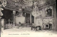 VINTAGE POSTCARD Fontainebleau the Throne room