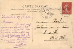 VINTAGE POSTCARD Customs Customs officers leaving for the ambush Pontarlier Dog