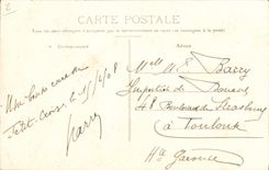 VINTAGE POSTCARD Customs Customs officers in ambush for the Vosges night