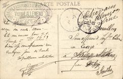 Los collares de los oficiales de aduanas de Douanes de la POSTAL de la VENDIMIA de los Vosges al collar de Bramont dimensionan el refugio francés de los oficiales de aduanas