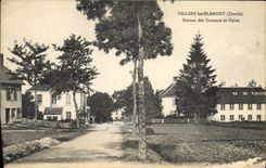 VINTAGE POSTCARD Customs Villars Customs officers Blamont Office of the customs and factory