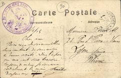 VINTAGE POSTCARD Customs Customs officers Countryside of Alsace the lieutenant colonel Richard and guard of the flag of the 171eme Montreux Old man