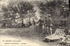 VINTAGE POSTCARD Customs Customs officers free Swiss Border Customs officers and smugglers the surprise