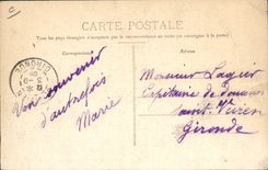 VINTAGE POSTCARD Customs Customs officers free Swiss Border French Customs officers with the ambush Dog