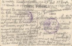 VINTAGE POSTCARD Customs Customs officers Menton Visit of the goods to the French customs