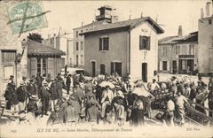 CPA Bagne Bagnard Ile de Re Saint Martin Debarquement de forcats TOP