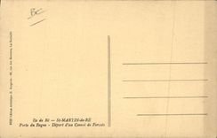 VINTAGE POSTCARD Bagne Bagnard Ile de Ré Holy Re Martin Carries bagne Depart of a convoy of convicts