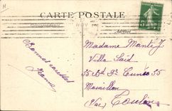 CPA Train Catastrophe de Melun 4 novembre 1913 Le rapide n°2 de Marseille tamponne le Train Poste La recherche lettres