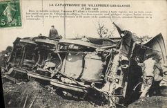 VINTAGE POSTCARD Train Catastrophe of Villepreux Clayes