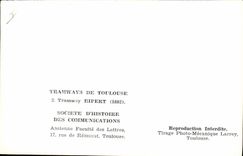 CPM Tramway de Toulouse Tramway Ripert 1882