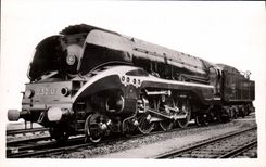 MODERN CARD Train Engine 232 U Compound has 4 cylinders