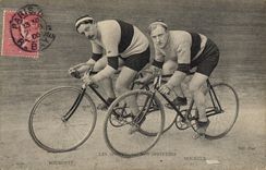 VINTAGE POSTCARD Velo Cycles Cycling Sprinters Bourotte Seigneur