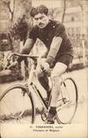 VINTAGE POSTCARD Velo Cycles Cycling Vermandel Routier champion of Belgium
