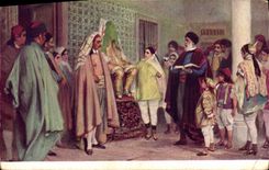 CPA Judaica Juif Noces juives Mariage